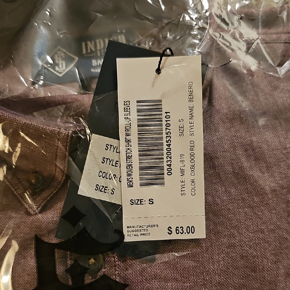 Indigo Classic Red Button-Up Shirt - Picture 2 of 3